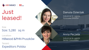 Expeditors Polska wprowadzi się do Hillwood & PHN Pruszków doradza Danuta Dzierżak i Anna Peczela AXI IMMO