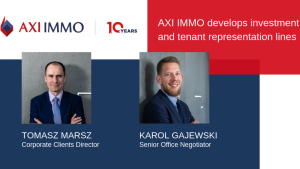 AXI IMMO develops its investment and tenant representation lines