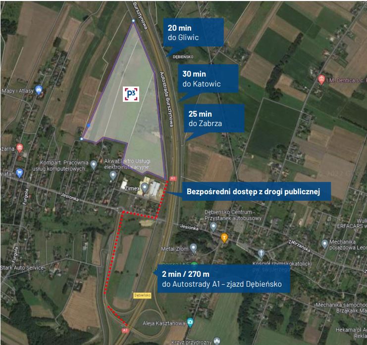 Nowy projekt magazynowy przy autostradzie A1, Rybnik, na wynajem