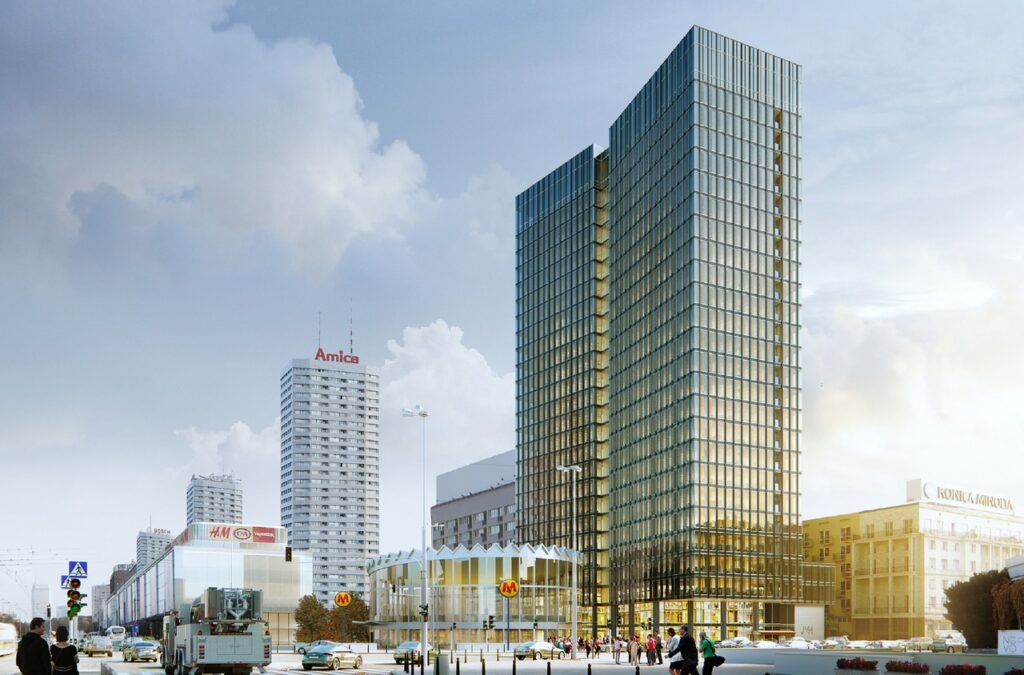 Widok Towers – biura koło Rotundy przy ul. Marszałkowskiej i Al. Jerozolimskich w Warszawie, Warszawa, na wynajem