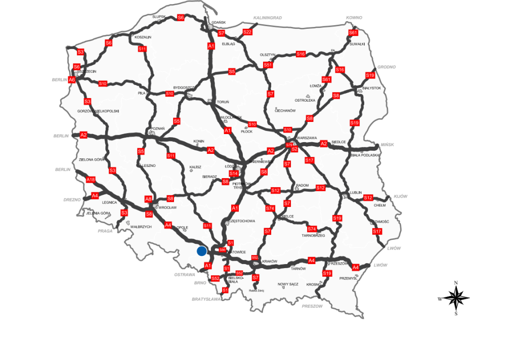 Nowoczesna hala magazynowa w Gliwicach, Gliwice, na wynajem